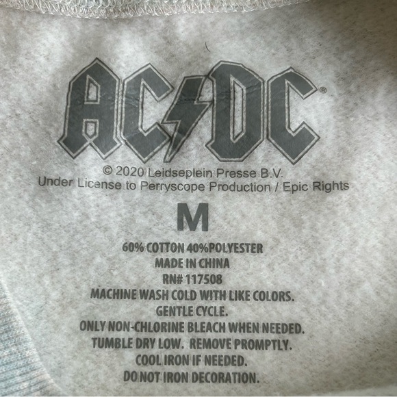 AC/DC Tie Dye Crew Neck Band Sweatshirt - Picture 8 of 11